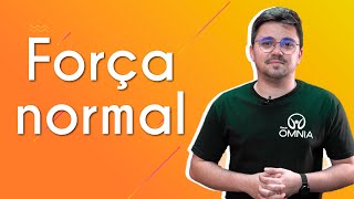 Professor ao lado do texto"Força normal"